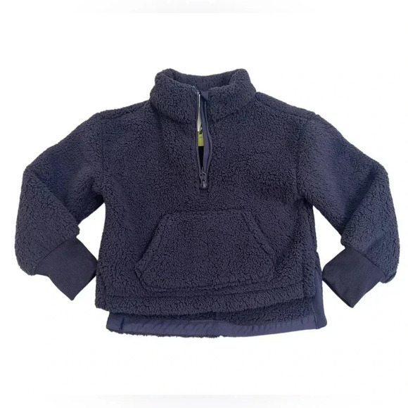 Cat & Jack Other - NWT Cat & Jack Girls Cropped Sherpa 1/4 Zip Jacket Purple Size XS (4/5)